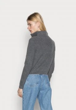 Brandneu 🔥 Even&Odd HALF ZIP JUMPER - Strickpullover - Mottled Dark Grey | Damen 🛒 -Even Odd Verkäufe 054d79b7bbe546aea678f5601c651d8b