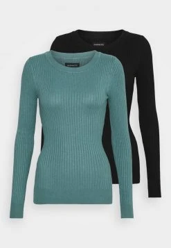 Budget 😍 Even&Odd Damen 2 PACK - Strickpullover - Black/turquoise ✔️ -Even Odd Verkäufe 0593df01544b4d2db0916f29e18881c6