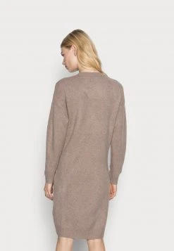 Billig 🎁 Even&Odd Damen Strickkleid - Mottled Grey 💯 -Even Odd Verkäufe 070340ac5d78443b912624c658bbc1fa