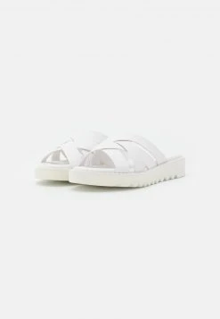 Auslauf 😀 Even&Odd Damen Pantolette Flach - White ✨ -Even Odd Verkäufe 0a6557bb83f64104858e8c326219c0be