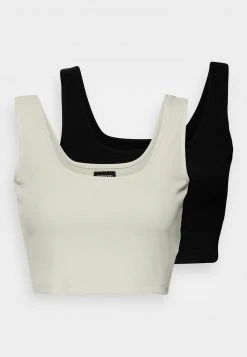 Auslauf ⭐ Even&Odd Damen 2 PACK - Top - Black/light Green ✔️ -Even Odd Verkäufe 120aab8de87641b09f4db1a18f6b1297