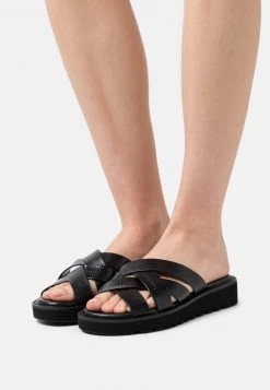 Aktion 😉 Even&Odd Damen Pantolette Flach - Black 😉