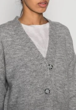 Coupon ✔️ Even&Odd Damen BASIC BLEND BUTTON CROP - Strickjacke - Mottled Grey ✨ -Even Odd Verkäufe 1991148934dc4df2adf33f680648602e