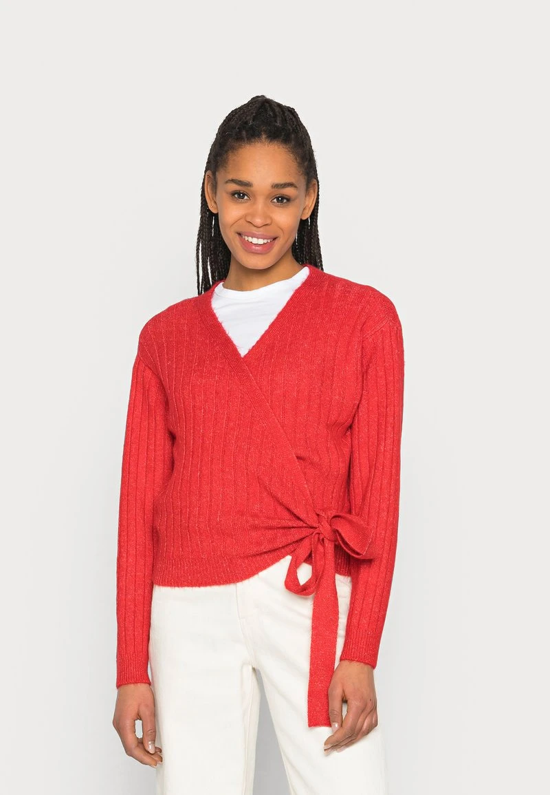Billig 🤩 Even&Odd Damen WRAPPED CARDIGAN - Strickjacke - Red ⌛ 3 Billig 🤩 Even&Odd Damen WRAPPED CARDIGAN - Strickjacke - Red ⌛
