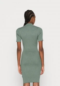 Neu 🤩 Even&Odd Damen PERKIN NECK SHORT SLEEVE 🌟 DRESS - Strickkleid - Olive ✨ -Even Odd Verkäufe 1f83f1ed47aa44a8b632f9fa13581ffe
