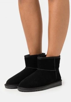 Am billigsten 💯 Even&Odd Damen LEATHER WINTER BOOTIES - Stiefelette - Black 💯