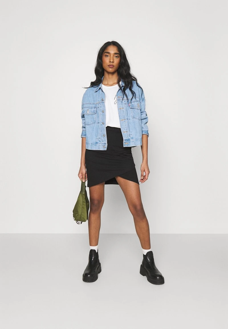 Blitzangebot 🛒 Even&Odd Damen Asymetric Overlap Wrap Mini High Waisted Skirt - Bleistiftrock - Black 😍 4 Blitzangebot 🛒 Even&Odd Damen Asymetric Overlap Wrap Mini High Waisted Skirt - Bleistiftrock - Black 😍 – Bild 2