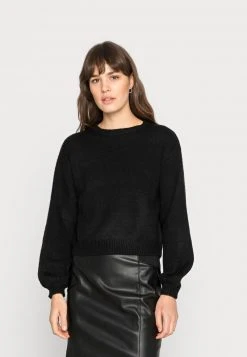 Blitzangebot ❤️ Even&Odd Damen BALLOON SLEEVE JUMPER - Strickpullover - Black 🔔