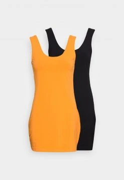 Bestpreis 🛒 Even&Odd Damen 2 PACK - Etuikleid - Black/orange 🌟 -Even Odd Verkäufe 24b56bba744542e5ba5abb0bc0314705