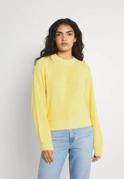 Rabatt 😀 Even&Odd VOLUME SLEEVE JUMPER - Strickpullover - Light Yellow | Damen ⌛