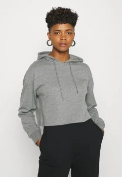 Am billigsten ⌛ Even&Odd Damen BASIC - Cropped Oversized Hoodie - Kapuzenpullover - Mottled Grey ⭐