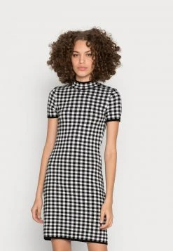 Coupon 🔔 Even&Odd Damen Strickkleid - Black/white 🧨