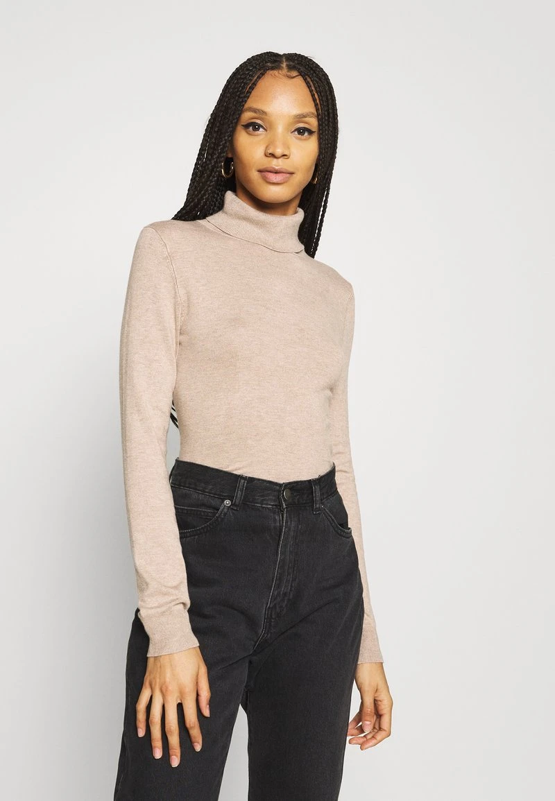 Schlussverkauf 🤩 Even&Odd Damen BASIC TURTLE NECK JUMPER - Strickpullover - Sand 🎉 3 Schlussverkauf 🤩 Even&Odd Damen BASIC TURTLE NECK JUMPER - Strickpullover - Sand 🎉