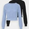 Bester Verkauf ⭐ Even&Odd Damen 2 PACK - Strickpullover - Black/light Blue 🔥 -Even Odd Verkäufe 46ea446af7b647149a560ccef75796d1