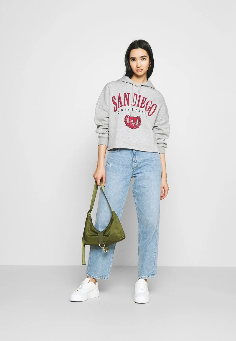 Neu ✔️ Even&Odd Damen OVERSIZED CROPPED PRINTED HOODIE - Kapuzenpullover - Mottled Light Grey ✔️ 4 Neu ✔️ Even&Odd Damen OVERSIZED CROPPED PRINTED HOODIE - Kapuzenpullover - Mottled Light Grey ✔️ – Bild 2