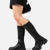 Auslauf 🔔 Even&Odd Damen Plateaustiefel - Black 🧨