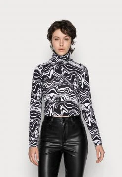 Bestes Angebot ⭐ Even&Odd Langarmshirt - Black/white | Damen ✔️