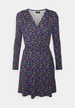 Aktion ❤️ Even&Odd Jerseykleid - Dark Blue/multi-coloured | Damen 👏