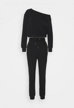 Brandneu 😍 Even&Odd Damen Off Shoulder&Jogger Set - Sweatshirt - Black ❤️