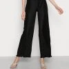 Budget ✔️ Even&Odd Damen Plisse Scallop Hem Trouser - Stoffhose - Black 💯