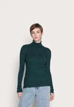 Großhandel ❤️ Even&Odd Damen BASIC TURTLE NECK - Strickpullover - Dark Green 😉
