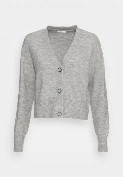 Coupon ✔️ Even&Odd Damen BASIC BLEND BUTTON CROP - Strickjacke - Mottled Grey ✨ -Even Odd Verkäufe 663b4eb388d0440f937f19df8cad53da