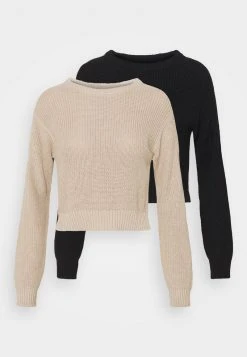 Top 10 ⭐ Even&Odd Damen 2 PACK - Strickpullover - Black/beige 🧨