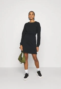 Bester Verkauf 😀 Even&Odd Damen Sweat Mini Drawstring Waist 👏 Dress - Freizeitkleid - Black ❤️ -Even Odd Verkäufe 710331319acf4484aaa7d9a38ca4e5fb