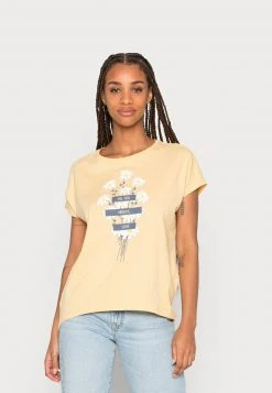Großhandel 🛒 Even&Odd Damen T-Shirt Print - Yellow ⌛