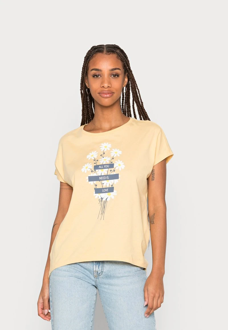 Großhandel 🛒 Even&Odd Damen T-Shirt Print - Yellow ⌛ 3 Großhandel 🛒 Even&Odd Damen T-Shirt Print - Yellow ⌛