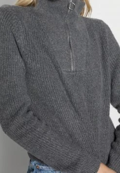 Brandneu 🔥 Even&Odd HALF ZIP JUMPER - Strickpullover - Mottled Dark Grey | Damen 🛒 -Even Odd Verkäufe 7bd5ac11b38d42f38587ed01faa09a0f