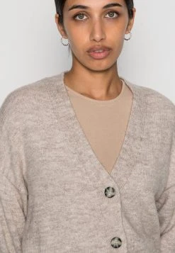 Am billigsten 👍 Even&Odd Damen BASIC BLEND BUTTON CROP - Strickjacke - Taupe ❤️ -Even Odd Verkäufe 7fb0056cf7c74fad967b4cdcc56d8ede