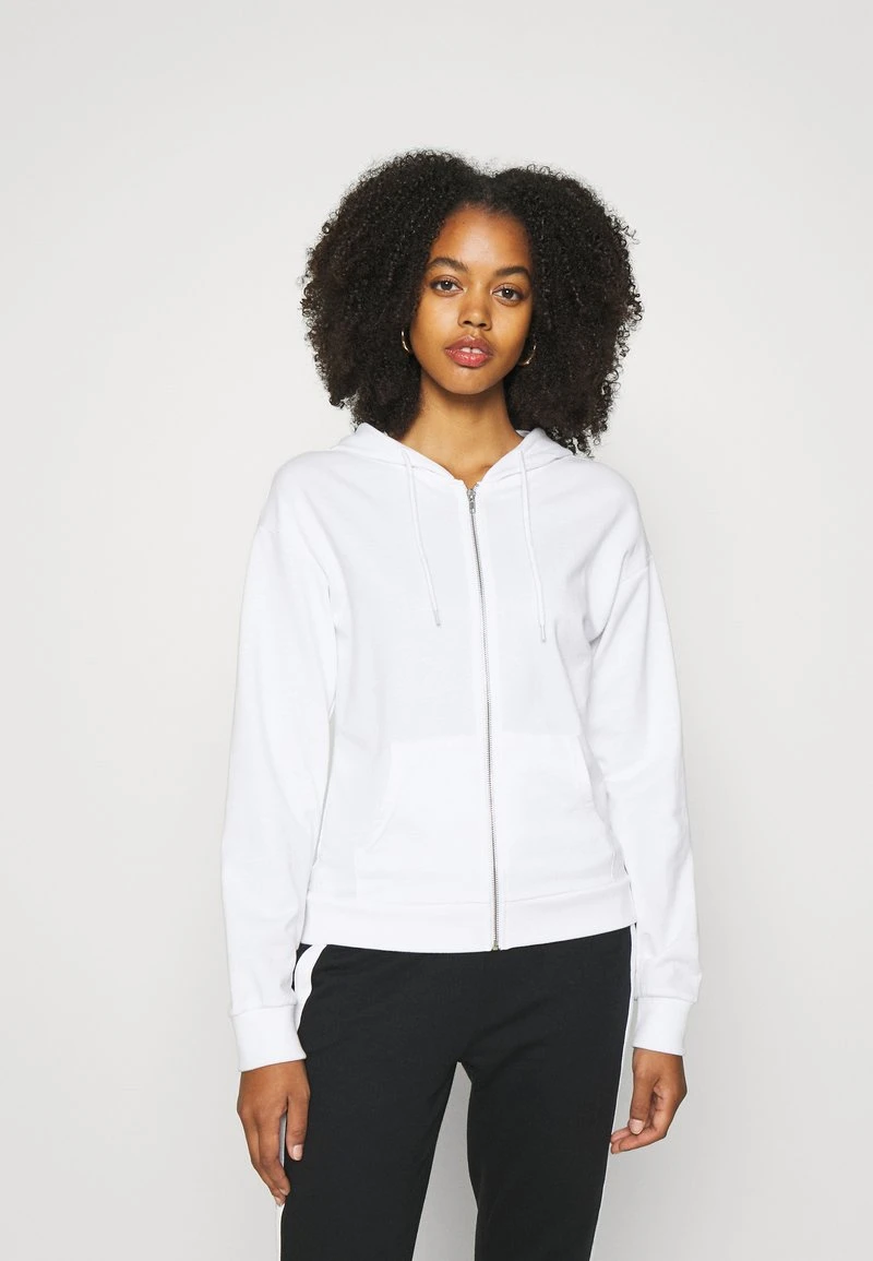 Bestes Angebot 👍 Even&Odd Damen BASIC HOODIE JACKET WITH POCKETS - Kapuzenpullover - White ✔️ 3 Bestes Angebot 👍 Even&Odd Damen BASIC HOODIE JACKET WITH POCKETS - Kapuzenpullover - White ✔️