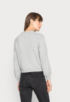 Auslauf 🛒 Even&Odd Damen POINTELLE CREW NECK JUMPER - Strickpullover - Mottled Light Grey ⌛ -Even Odd Verkäufe 947b7b8daa494aa5b611fbfdfd809887