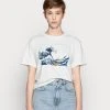 Coupon ⭐ Even&Odd Damen T-Shirt Print - White ❤️ -Even Odd Verkäufe 9651c766009a482a8537fd6feeb6f776