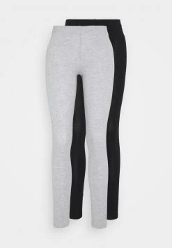 Billig 🛒 Even&Odd Damen 2 PACK - Leggings - Hosen - Mottled Light Grey/black 🔔
