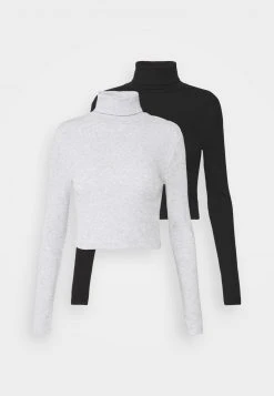 Rabatt 🛒 Even&Odd Damen 2 PACK - Langarmshirt - Black/grey ❤️ -Even Odd Verkäufe a143f9b49e464630868d50b2953e2171