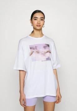Brandneu ✔️ Even&Odd Damen T-Shirt Print - White 👍