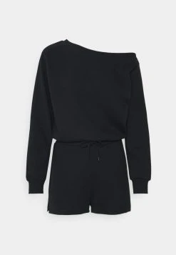 Billig ⌛ Even&Odd Damen SWEAT - Off-shoulder Playsuit - Jumpsuit - Black 😀