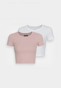 Auslauf 🎉 Even&Odd Damen 2PACK - T-Shirt Basic - White/pink ⌛ -Even Odd Verkäufe b26eb8fcc6ce4132a726132fc0f02337
