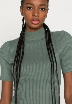 Neu 🤩 Even&Odd Damen PERKIN NECK SHORT SLEEVE 🌟 DRESS - Strickkleid - Olive ✨ -Even Odd Verkäufe b7b5cd15c2284d2ba724a8f876230173