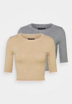 Billig 😉 Even&Odd Damen 2 PACK - T-Shirt Basic - Mottled Grey/sand 😍 17 Billig 😉 Even&Odd Damen 2 PACK - T-Shirt Basic - Mottled Grey/sand 😍 -Even Odd Verkäufe c18a378c626a48c3a5d4b32395519de0