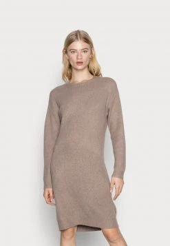 Billig 🎁 Even&Odd Damen Strickkleid - Mottled Grey 💯