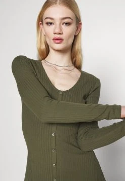 Bestpreis 🧨 Even&Odd Ribbed Button Through Mini 🌟 Dress - Strickkleid - Green | Damen ⌛ -Even Odd Verkäufe c634473fe66a4f31bc7904c5bd9fe354
