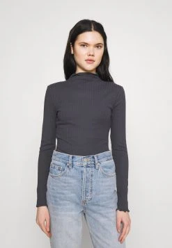 Schlussverkauf 🛒 Even&Odd Damen Langarmshirt - Dark Grey 🤩