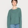 Schlussverkauf 🥰 Even&Odd Damen OVERSIZE CROPPED ROLLED EDGE JUMPER - Strickpullover - Green ✔️ -Even Odd Verkäufe d02eefd20617474e9d6e3ba0f99cd32b