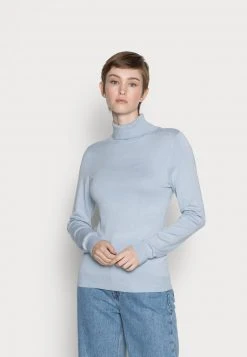 Top 10 👍 Even&Odd Damen BASIC TURTLE NECK JUMPER - Strickpullover - Light Blue ❤️