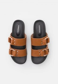 Bester Verkauf ✔️ Even&Odd Damen Pantolette Flach - Cognac ✨ -Even Odd Verkäufe dd8ca15c15284e92b092878c1b22063b