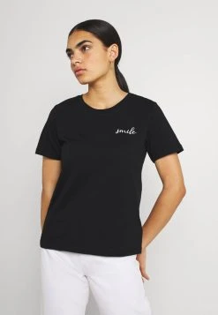 Bester Verkauf ⌛ Even&Odd Damen T-Shirt Print - Black ✨
