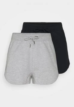 Am billigsten 👏 Even&Odd Damen 2 Pack - Shorts - Black/mottled Light Grey 😉